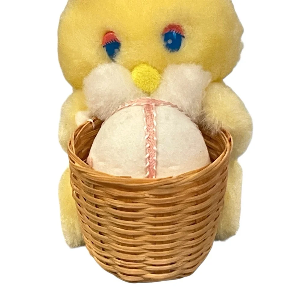Vtg Liberty Bell Easter Bunny Rabbit with Basket and Egg Plush Stuffed Animal 7